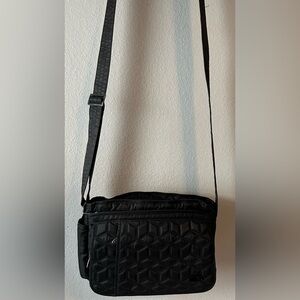 Lug Black Quilted Crossbody Bag